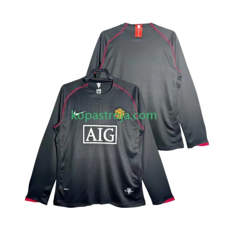 Billiga Fotbollströjor Manchester United 2007 2008 Retro Borta tröja Långärmad